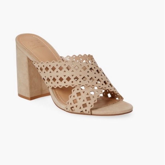 NWT Laser-Cut Mule Heeled Sandal - Picture 4 of 8